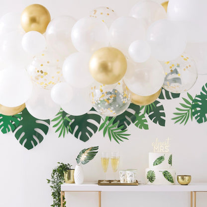 White & Gold DIY Balloon Garland Kit