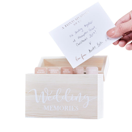 Wooden Wedding Memories Keepsake Box