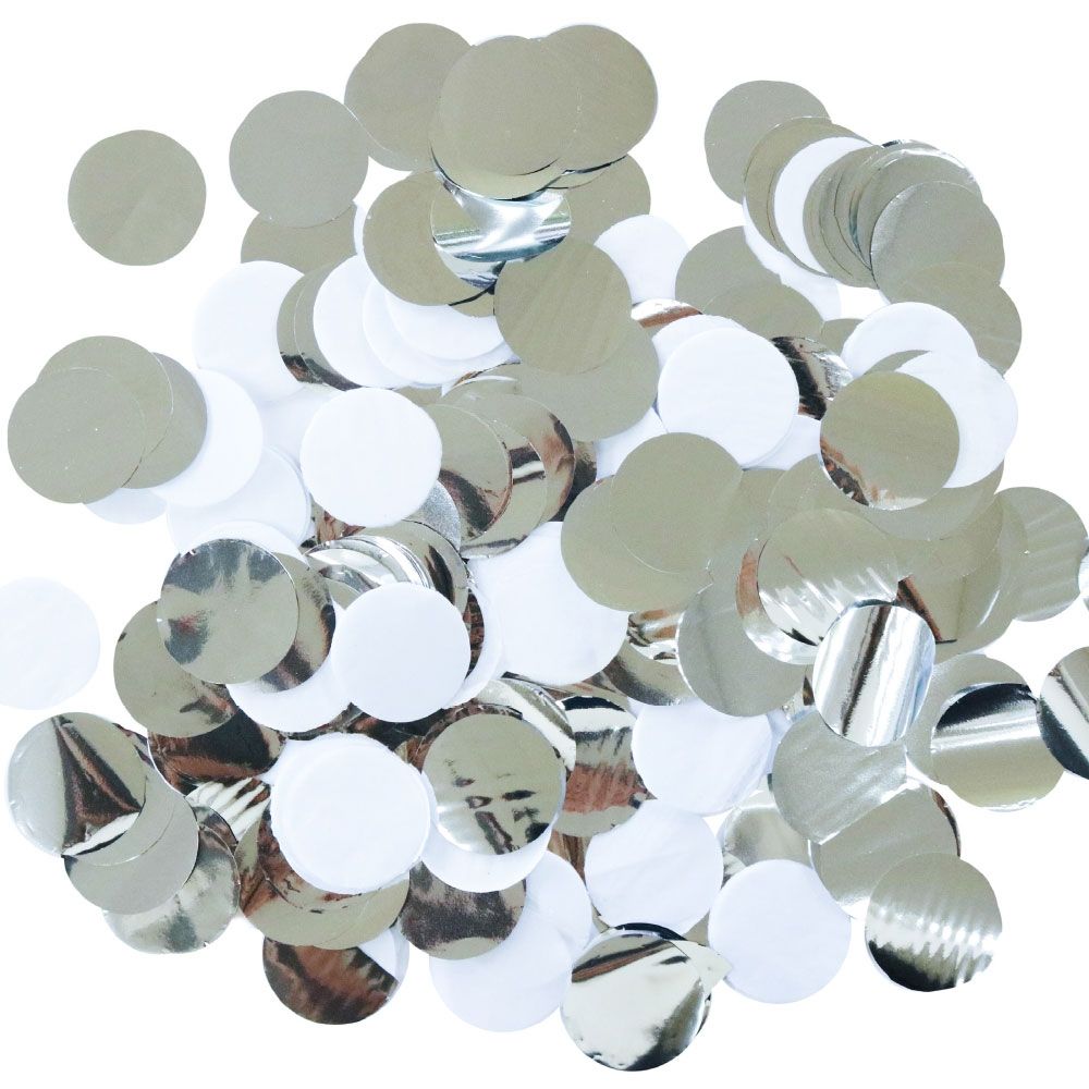 Silver & White Paper Party Confetti