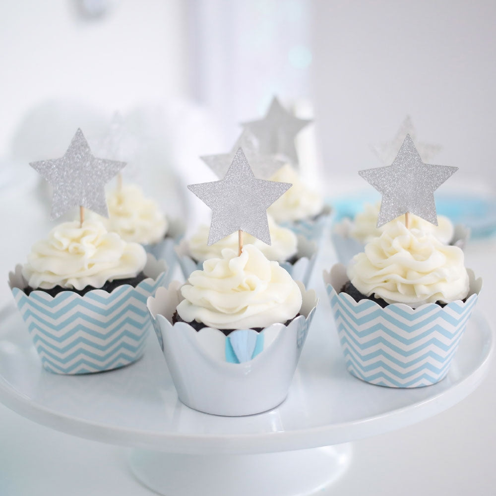 Silver Mirror Card Party Cupcake Wrapper