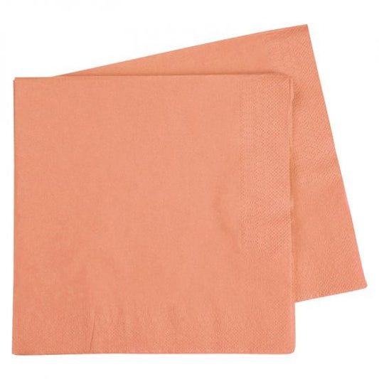 Pastel Orange Peach Large Paper Party Napkin Serviette