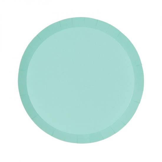 Pastel Mint Green Paper Party Snack Plate Pk 10