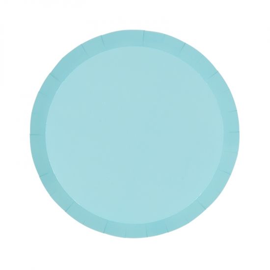 Pastel Blue Paper Party Snack Plate Pk 10