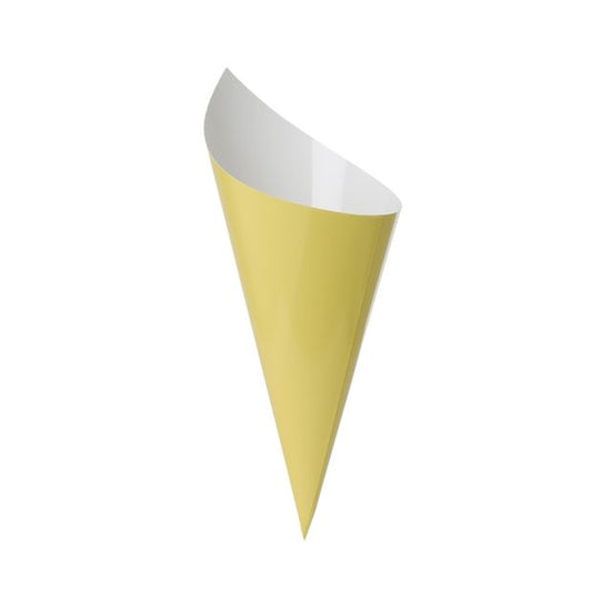 Pastel Yellow Paper Party Snack Cone Pk 10