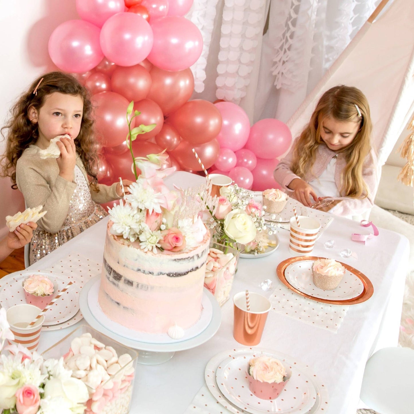 Rose Gold Mirror Party Cupcake Wrapper