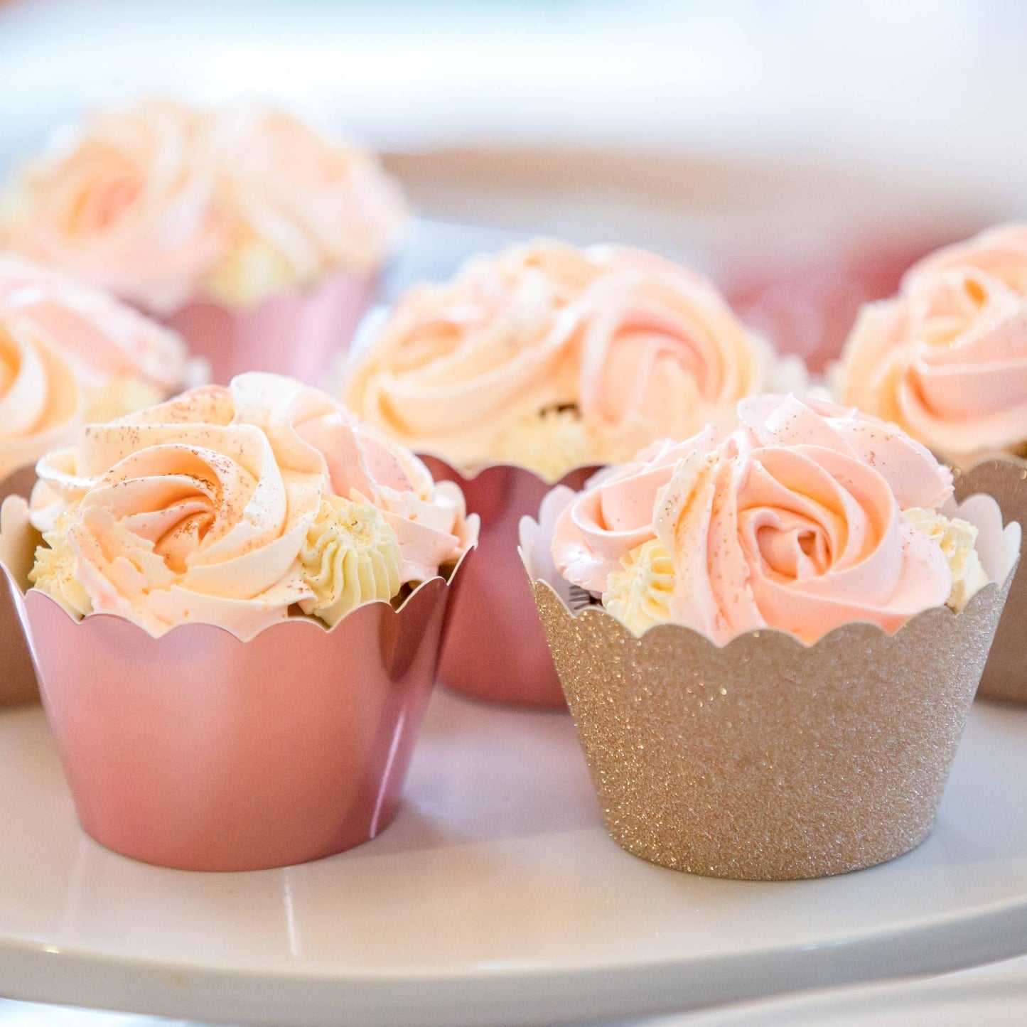Rose Gold Mirror Party Cupcake Wrapper