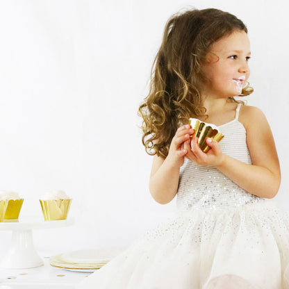 Gold Mirror Card Cupcake Wrapper