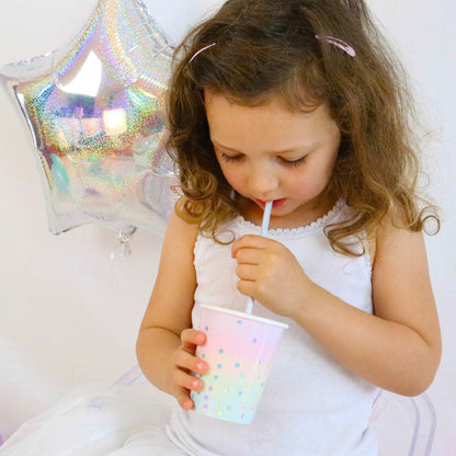 Silver Iridescent Holographic Foil Star Party Balloon